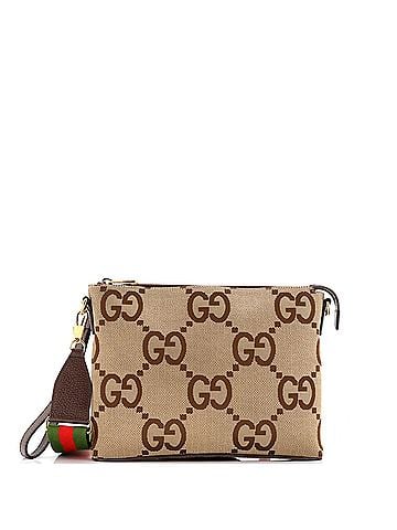 Gucci Zip Messenger Bag Jumbo GG Canvas (view 1)