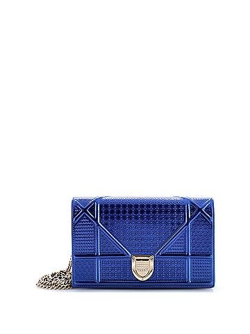Christian Dior Diorama Wallet on Chain Cannage Embossed Calfskin (view 1)