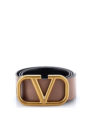 Valentino Garavani VLogo Reversible Belt Leather Wide (view 1)