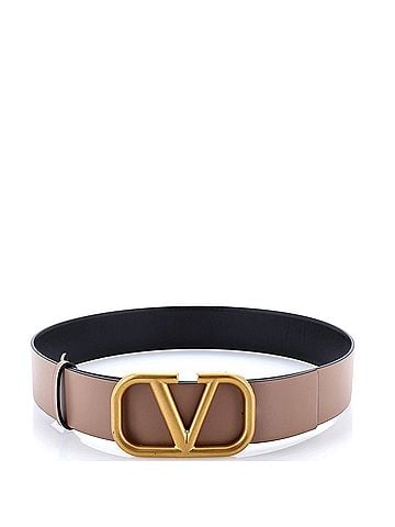 Valentino Garavani VLogo Reversible Belt Leather Wide (view 2)