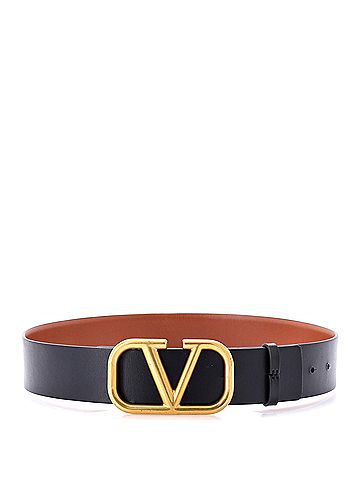 Valentino Garavani VLogo Reversible Belt Leather Wide (view 2)