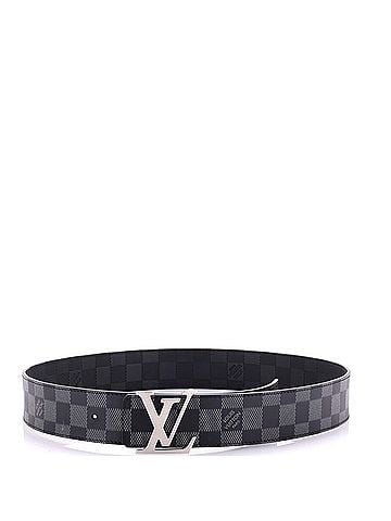 Louis Vuitton LV Initiales Reversible Belt Damier Graphite and Damier Infini Leather Wide (view 2)