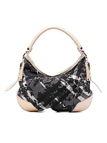 Burberry Floral Beat Check Nylon Foley Hobo (view 1)