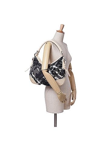 Burberry Floral Beat Check Nylon Foley Hobo (view 2)