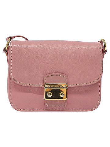 Miu Miu Madras Pink Leather Shoulder Bag (view 1)