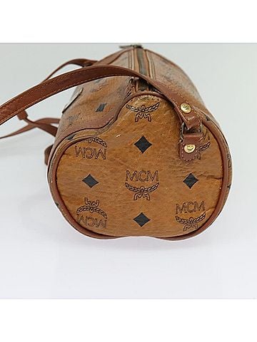 MCM Visetos Brown Rubber Shoulder Bag (view 2)