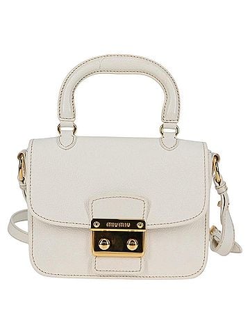 Miu Miu Madras White Leather Handbag (view 1)