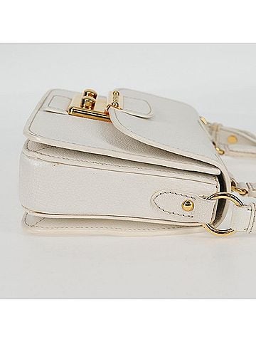 Miu Miu Madras White Leather Handbag (view 2)