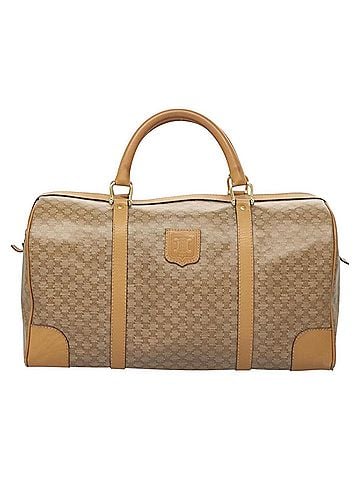 Céline Macadam Brown Canvas Travel Bag (view 1)