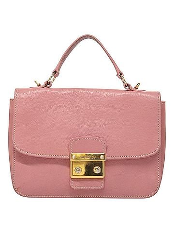 Miu Miu Madras Pink Leather Handbag (view 1)