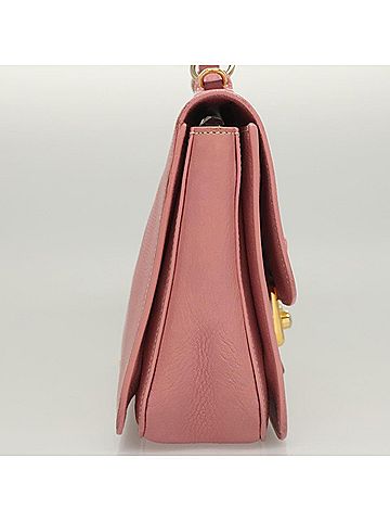 Miu Miu Madras Pink Leather Handbag (view 2)