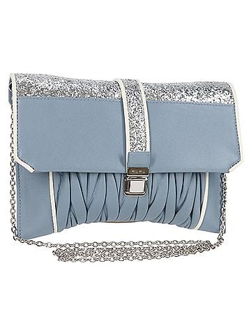 Miu Miu Matelassé Blue Leather Shoulder Bag (view 1)
