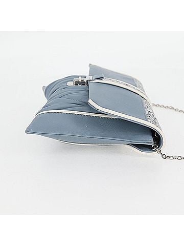 Miu Miu Matelassé Blue Leather Shoulder Bag (view 2)