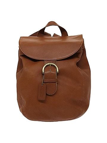 Coach Brown Leather Backpack Bag (view 1)