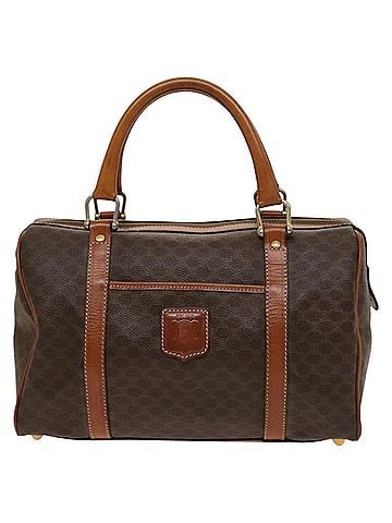 Céline Macadam Brown Canvas Travel Bag (view 1)