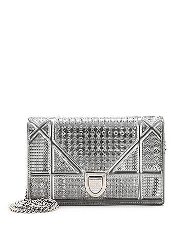 Christian Dior Diorama Wallet on Chain Cannage Embossed Calfskin (view 1)