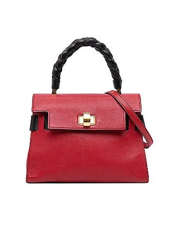 Miu Miu Bicolor Goatskin Madras Click Top Handle Bag (view 1)