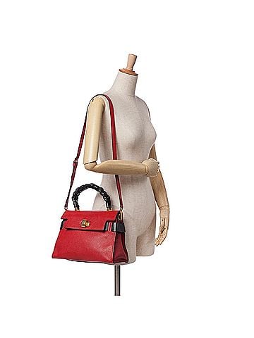 Miu Miu Bicolor Goatskin Madras Click Top Handle Bag (view 2)