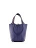 Hermès 100% Leather Blue Black Brown Picotin Lock Bag Tressage Epsom PM One size - photo 1