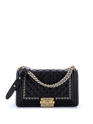 Chanel Jacket Boy Flap Bag Quilted Aged Calfskin Old Medium (view 1)
