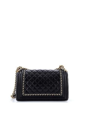 Chanel Jacket Boy Flap Bag Quilted Aged Calfskin Old Medium (view 2)