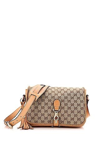 Gucci Marrakech Messenger Bag GG Canvas with Leather Medium (view 1)