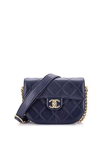 Chanel Moon Flap Messenger Bag Quilted Caviar Mini (view 1)
