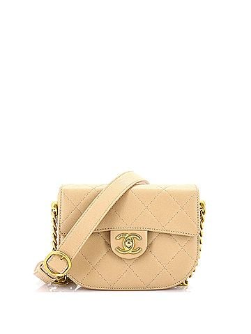 Chanel Moon Flap Messenger Bag Quilted Caviar Mini (view 1)