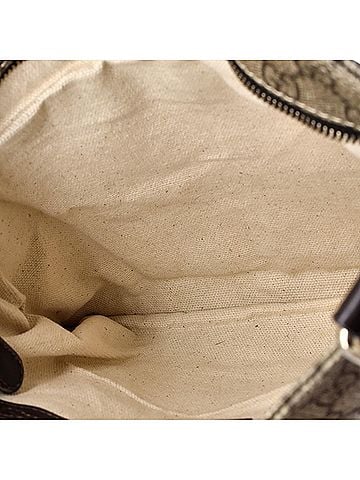 Gucci Front Zip Flat Messenger Bag GG Coated Canvas Medium (view 2)