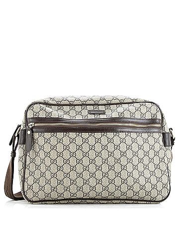 Gucci Front Zip Camera Bag GG Coated Canvas Large (view 1)