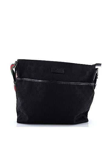 Gucci Front Pocket Web Messenger GG Canvas Medium (view 1)