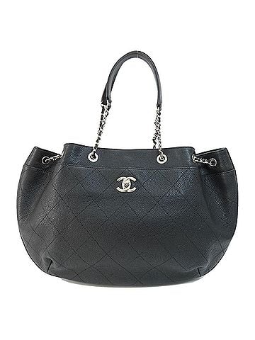 Chanel Black Leather Tote Bag (view 1)