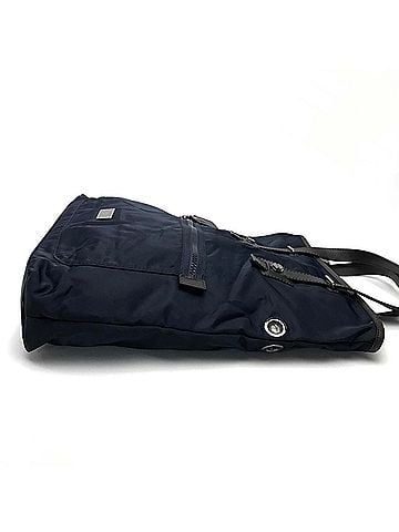 FURLA Dark Brown Navy Nylon Leather Shoulder Bag Tote Bag (view 2)