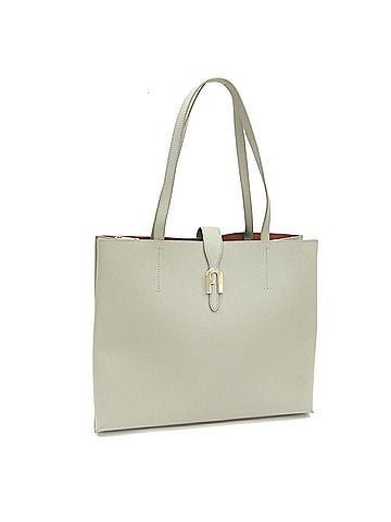 FURLA Gray Leather Tote Bag (view 1)