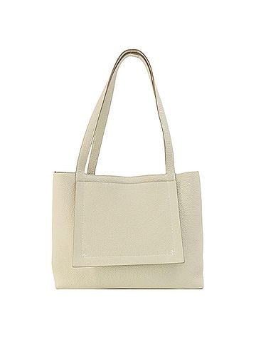 Hermès White Taurillon Clemence Leather Tote Bag (view 1)