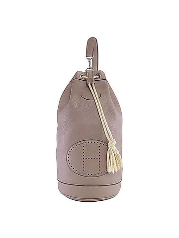 Hermès Gray Leather Tote Bag (view 1)