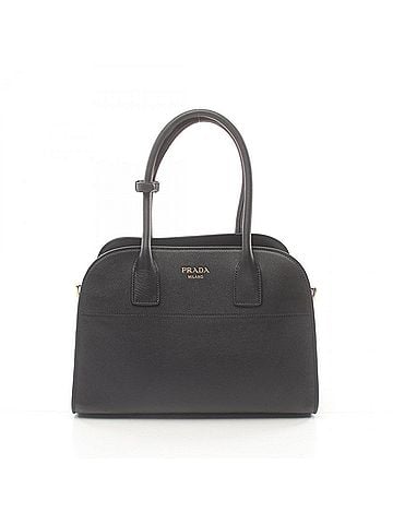 Prada Black Leather Tote Bag (view 1)