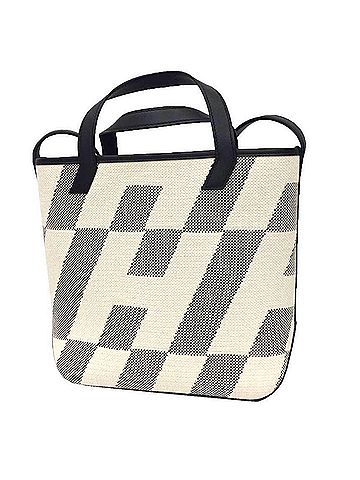 Hermès Black Ecru Swift Leather Tote Bag (view 1)