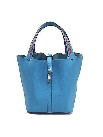 Hermès Picotin Light Blue Epsom Leather Handbag Tote Bag (view 1)