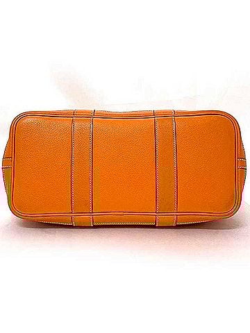 Hermès Garden Orange Leather Handbag Tote Bag (view 2)