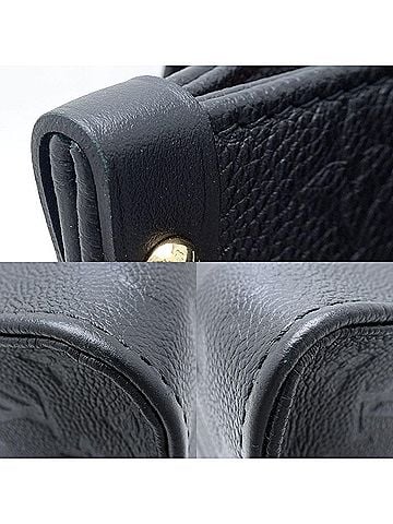 Louis Vuitton Noir Leather Tote Bag (view 2)