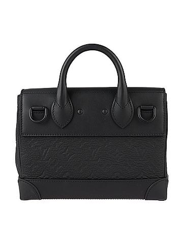 Louis Vuitton Black Leather Handbag Shoulder Bag Tote Bag (view 2)