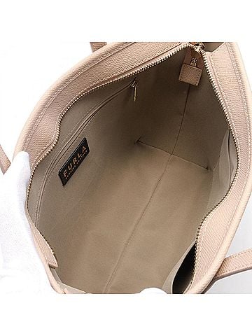 FURLA Pink Leather Tote Bag (view 2)