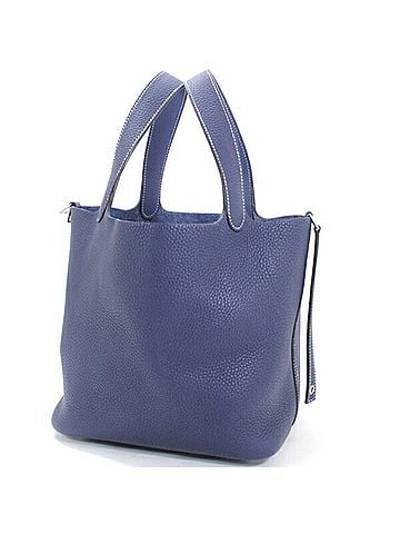 Hermès Bleu Saphir Taurillon Clemence Leather Handbag Tote Bag (view 1)