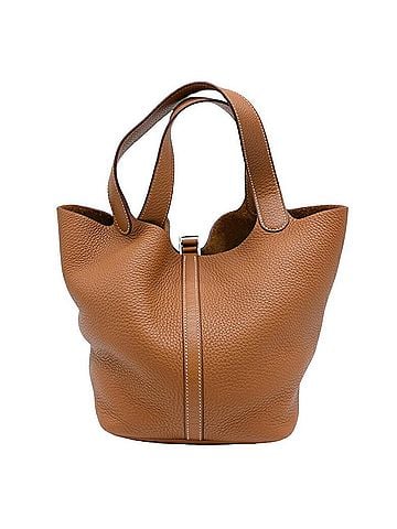 Hermès Brown Taurillon Clemence Leather Handbag Tote Bag (view 2)