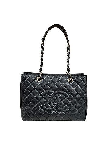 Chanel Black Caviar Leather Tote Bag (view 1)