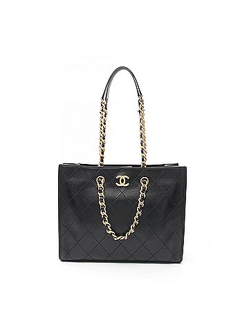Chanel Black Leather Tote Bag (view 1)
