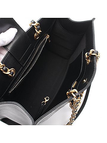 Chanel Black Leather Tote Bag (view 2)