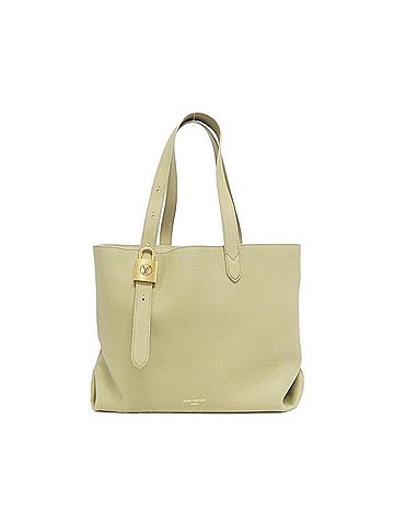 Louis Vuitton Green Leather Handbag Tote Bag (view 1)