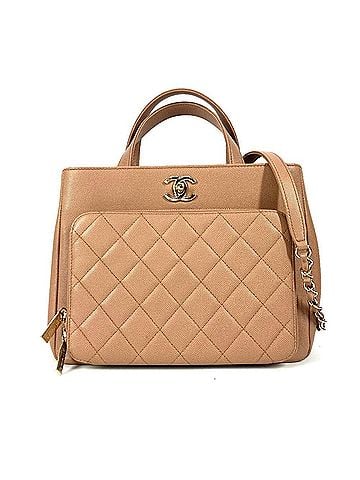 Chanel Beige Grained Calfskin Shoulder Bag Tote Bag (view 1)
